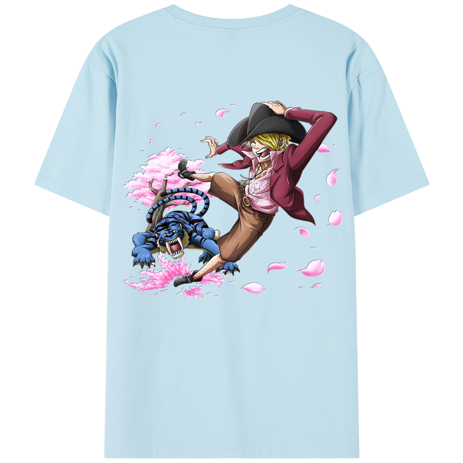 ワンピース サンジ ONE PIECE Sanji 綿100％半袖Tシャツ（背面プリント）